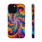 Trip-Infinite Radiance Neon Trippy Infinity Patterns Premium Art Magsafe Magnet Tough IPhone 13 14 15 Pro Plus Max and Mini in Matte and Glossy Phone cases