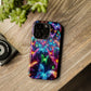 "Neon Flutterburst" Neon Butterflies Premium Art Magsafe Magnet Tough IPhone 13 14 15 Pro Plus Max and Mini in Matte and Glossy Phone cases