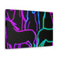 Vibrant Neon Unicornscape. NEON Unicorns Art Canvas
