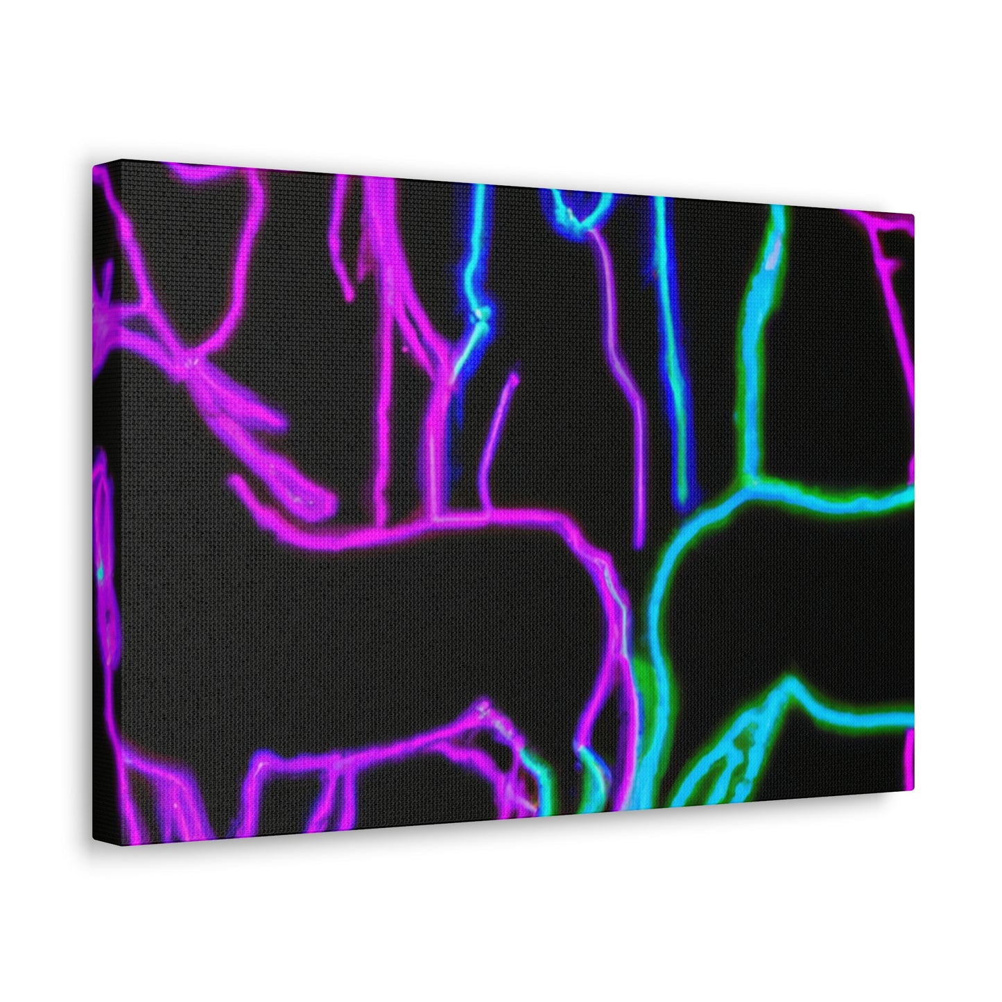 Vibrant Neon Unicornscape. NEON Unicorns Art Canvas