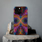 Vibrant Trippy Neon Infinity Swirls Infinity Patterns Art Polycarbonate Phone Case