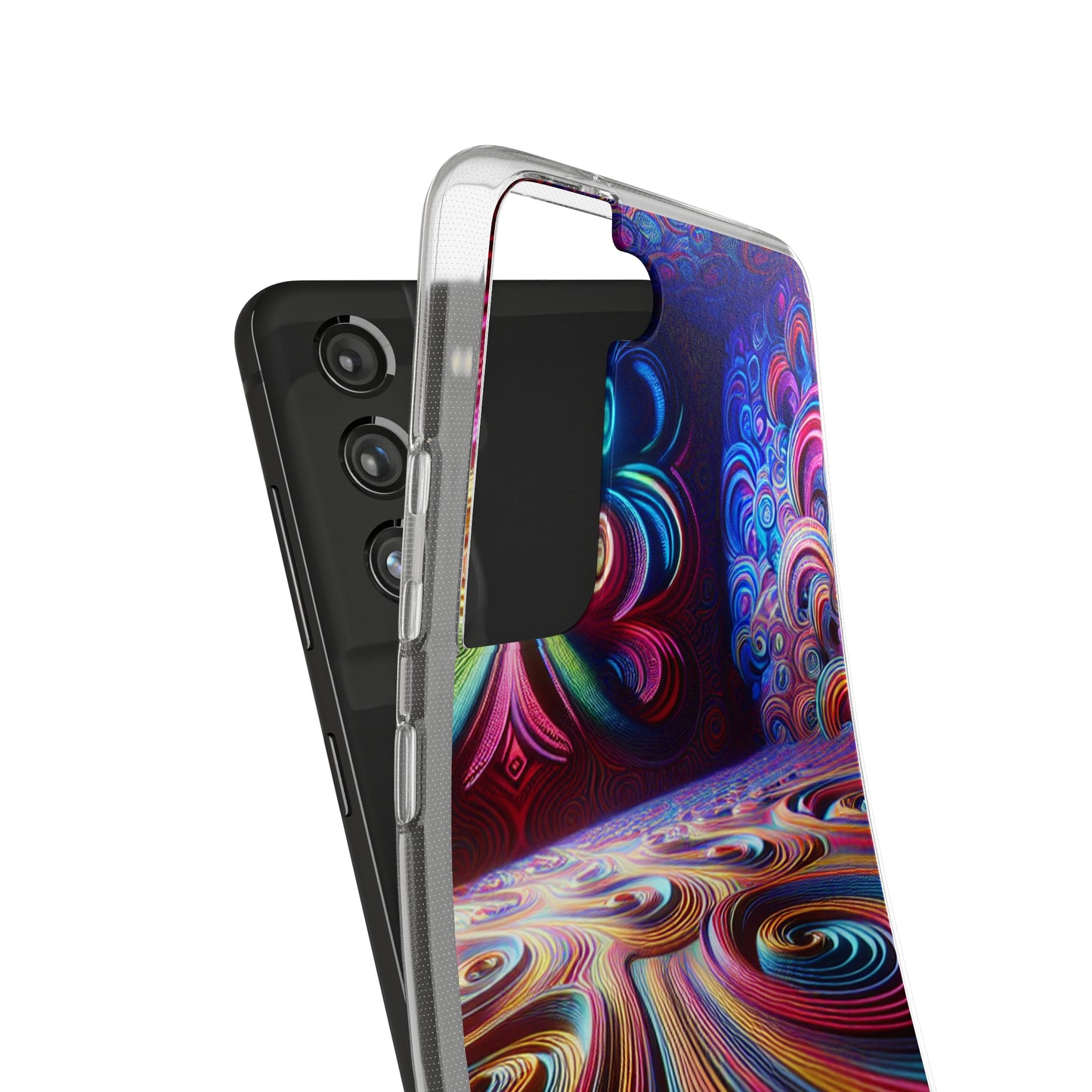 Vibin' Neon Infinity. Infinity Patterns Art Polycarbonate Phone Case