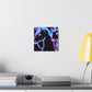 Vibrant Neon Dreamscape NEON Unicorns Art Canvas