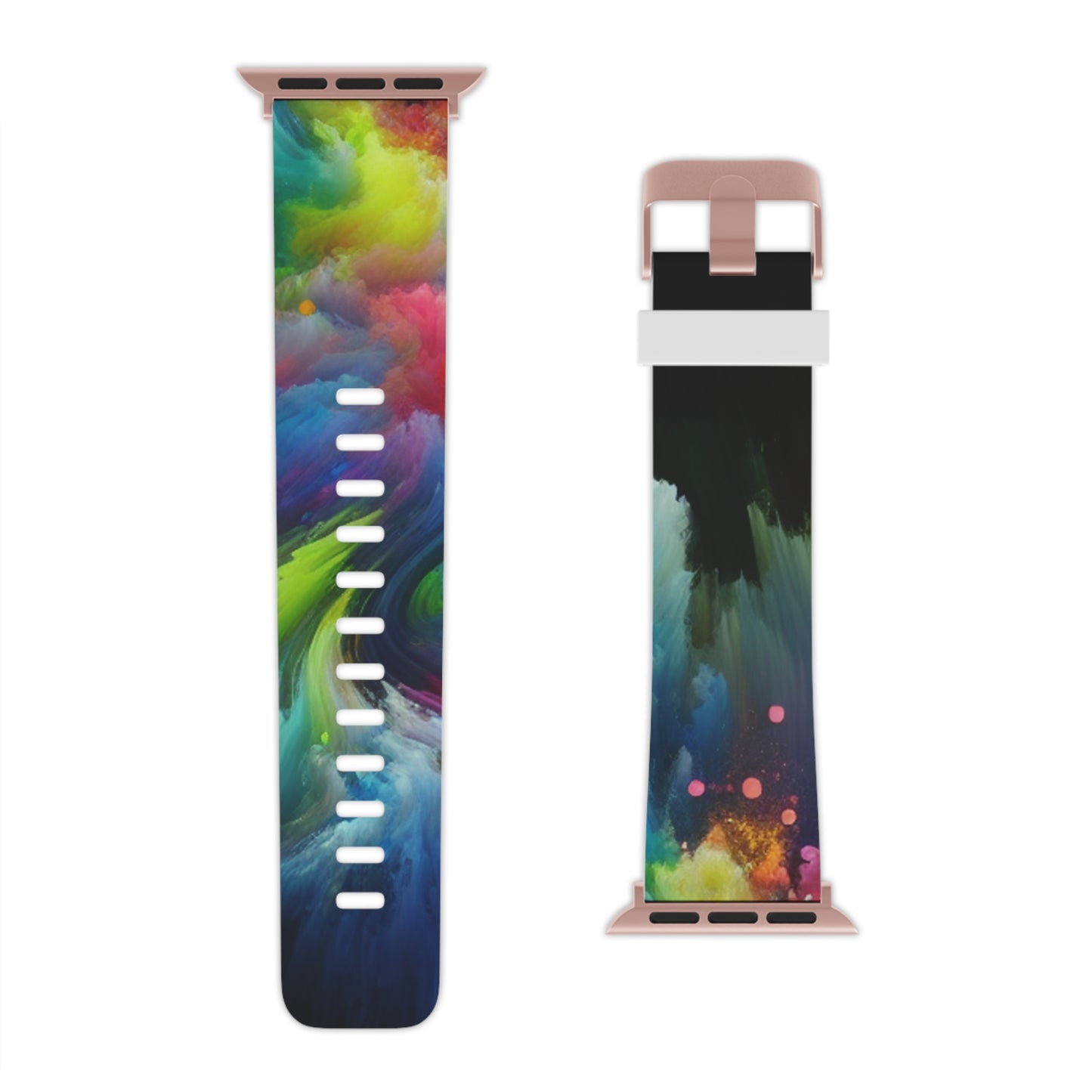 "Neon Flowscape" - Trippy Infinity Patterns Iwatch Band