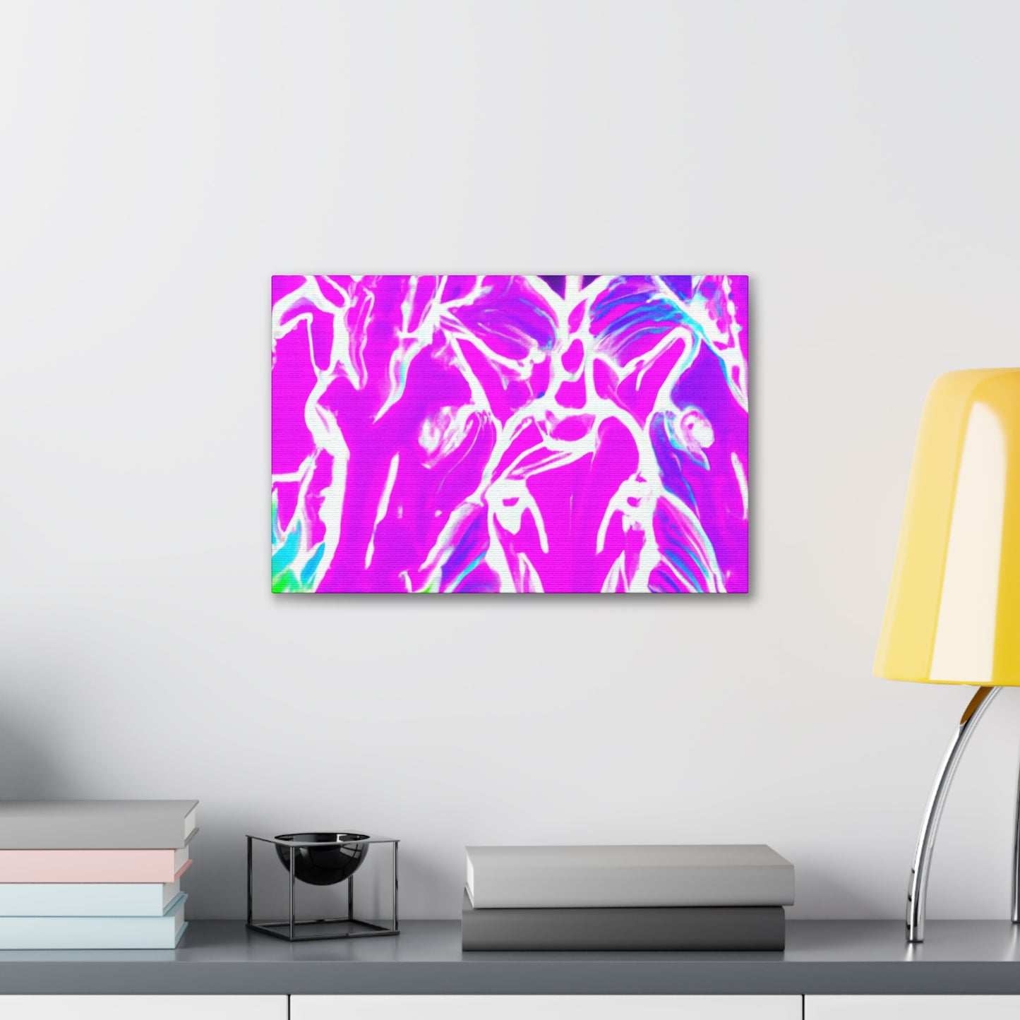 Neon Splendor Unicorns. NEON Unicorns Art Canvas