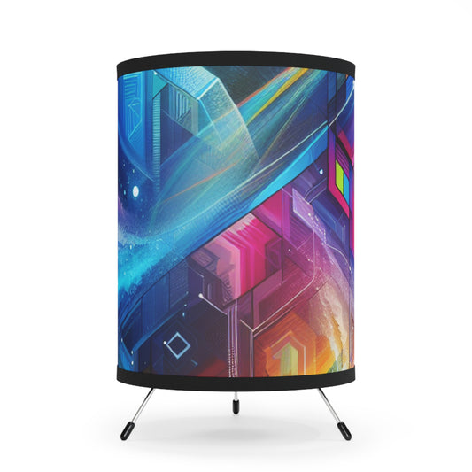 Hans Grunewald - Trippy Infity Patterns Art Tripod Lamp