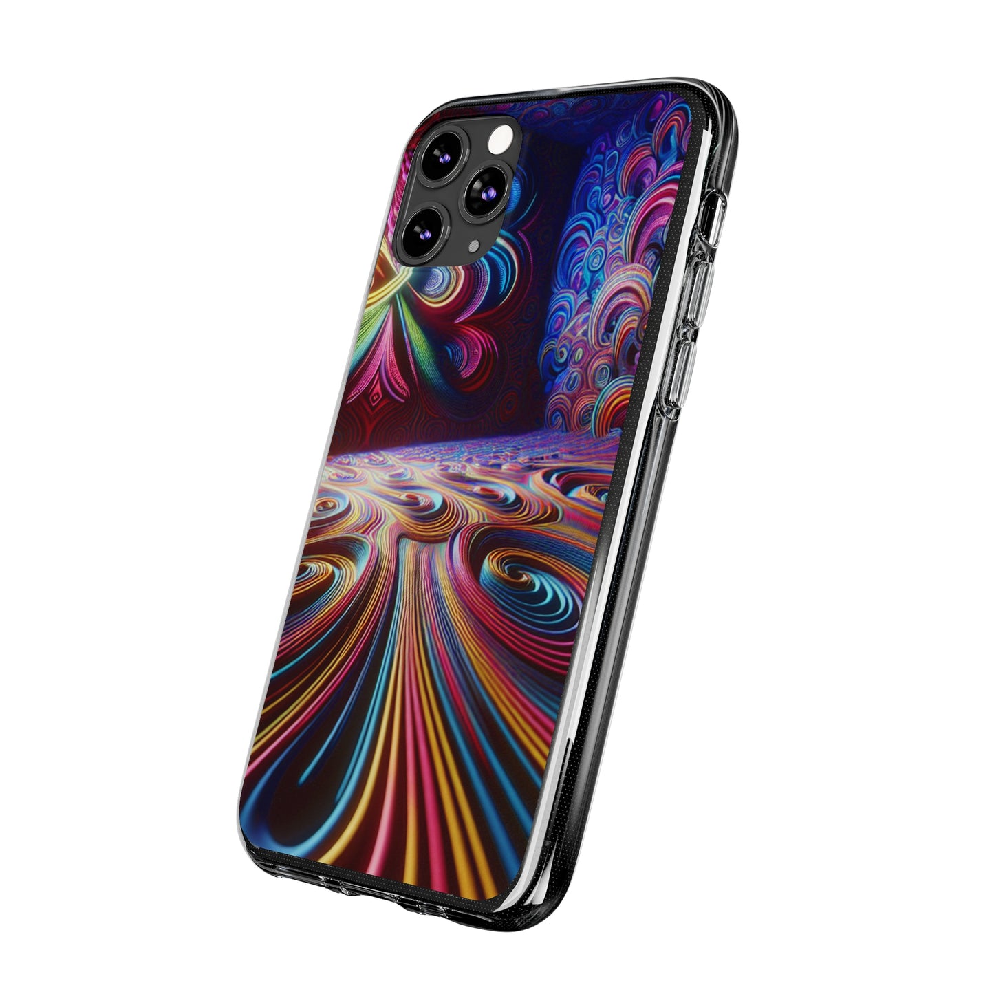 Vibin' Neon Infinity. Infinity Patterns Art Polycarbonate Phone Case