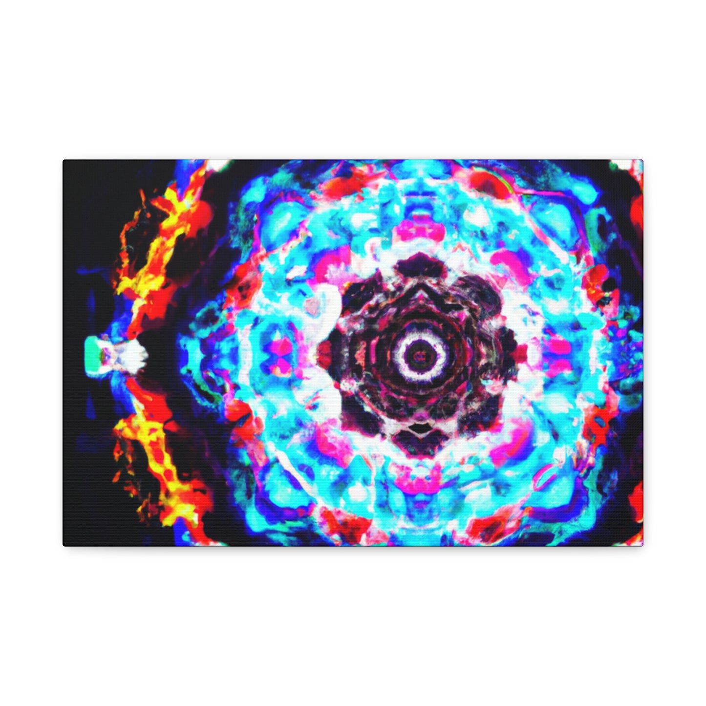 Vivid Vortex Immersion Trippy Infinity Patterns Art Canvas