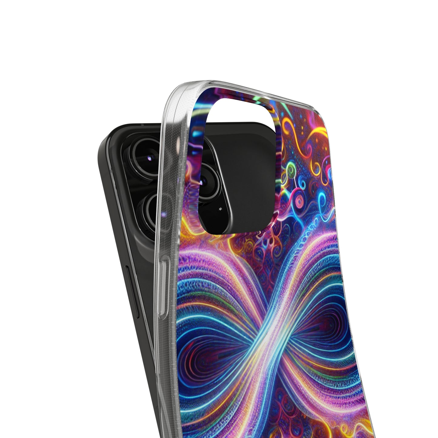 "Neon Infinity Bliss" Infinity Patterns Art Polycarbonate Phone Case