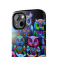 Neon Nocturnal Spectacle. NEON Owls Tough Phone Case