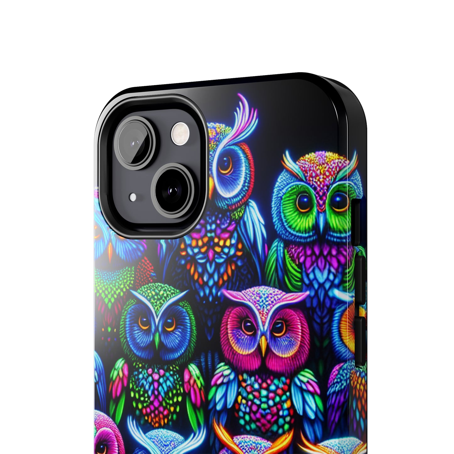 Neon Nocturnal Spectacle. NEON Owls Tough Phone Case