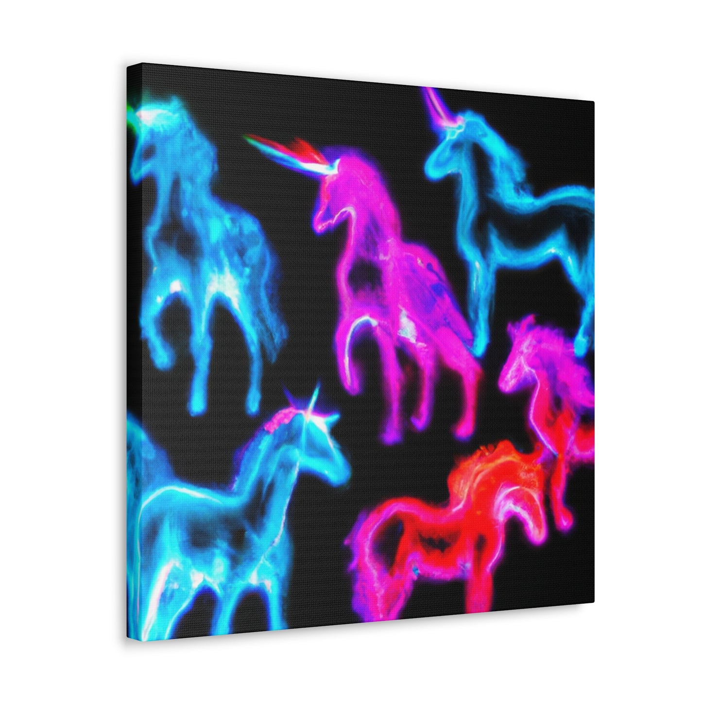 Neon Unicorn Fantasia NEON Unicorns Art Canvas