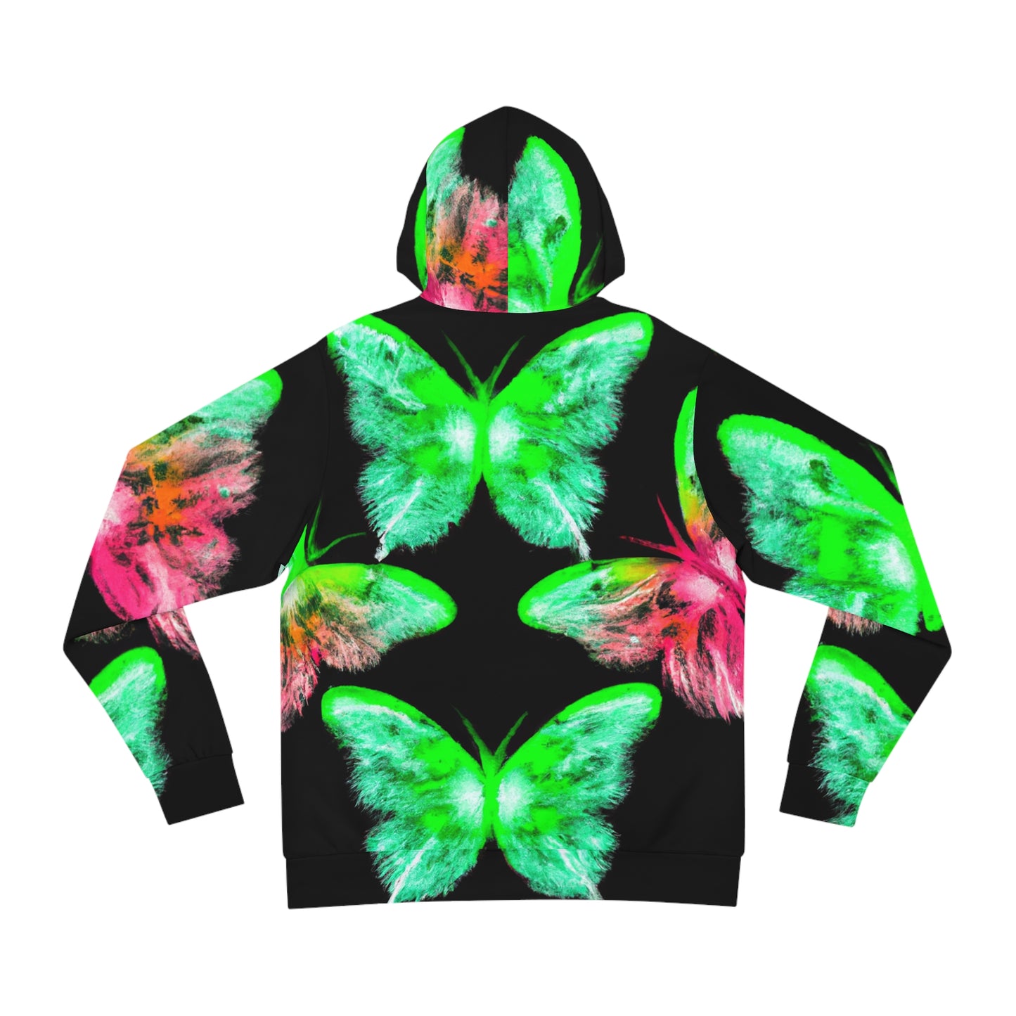 Neon Butterfly Radiance - Butterflies AOP Hoodie