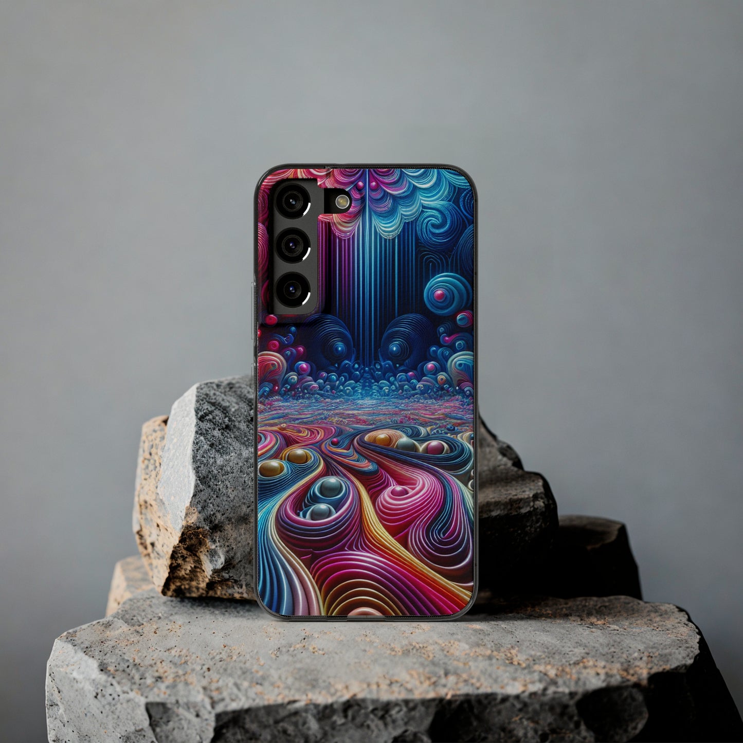 Mesmerizing Neon Infinity Infinity Patterns Art Polycarbonate Phone Case Samsung Galaxy s21 s22 Google Pixel 6 Iphone 11 12 13 14 Pro Max Mini Plus