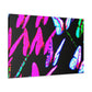 "Neon-Butterfly Prism" Neon Butterflies  Art Canvas