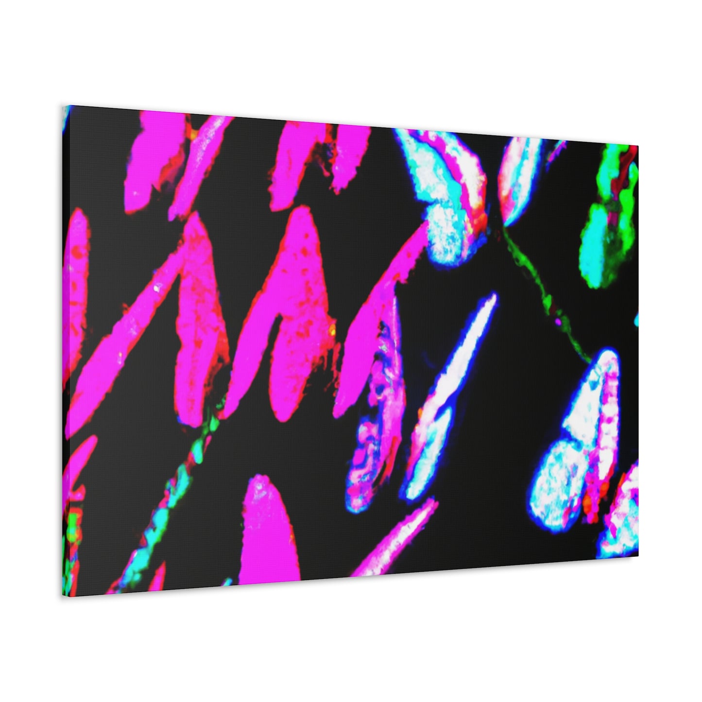 "Neon-Butterfly Prism" Neon Butterflies  Art Canvas