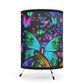"Illuminating Flight" - NEON Butterflies Art Tripod Lamp