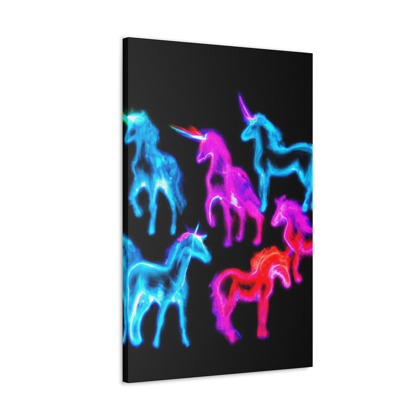 Neon Unicorn Fantasia NEON Unicorns Art Canvas