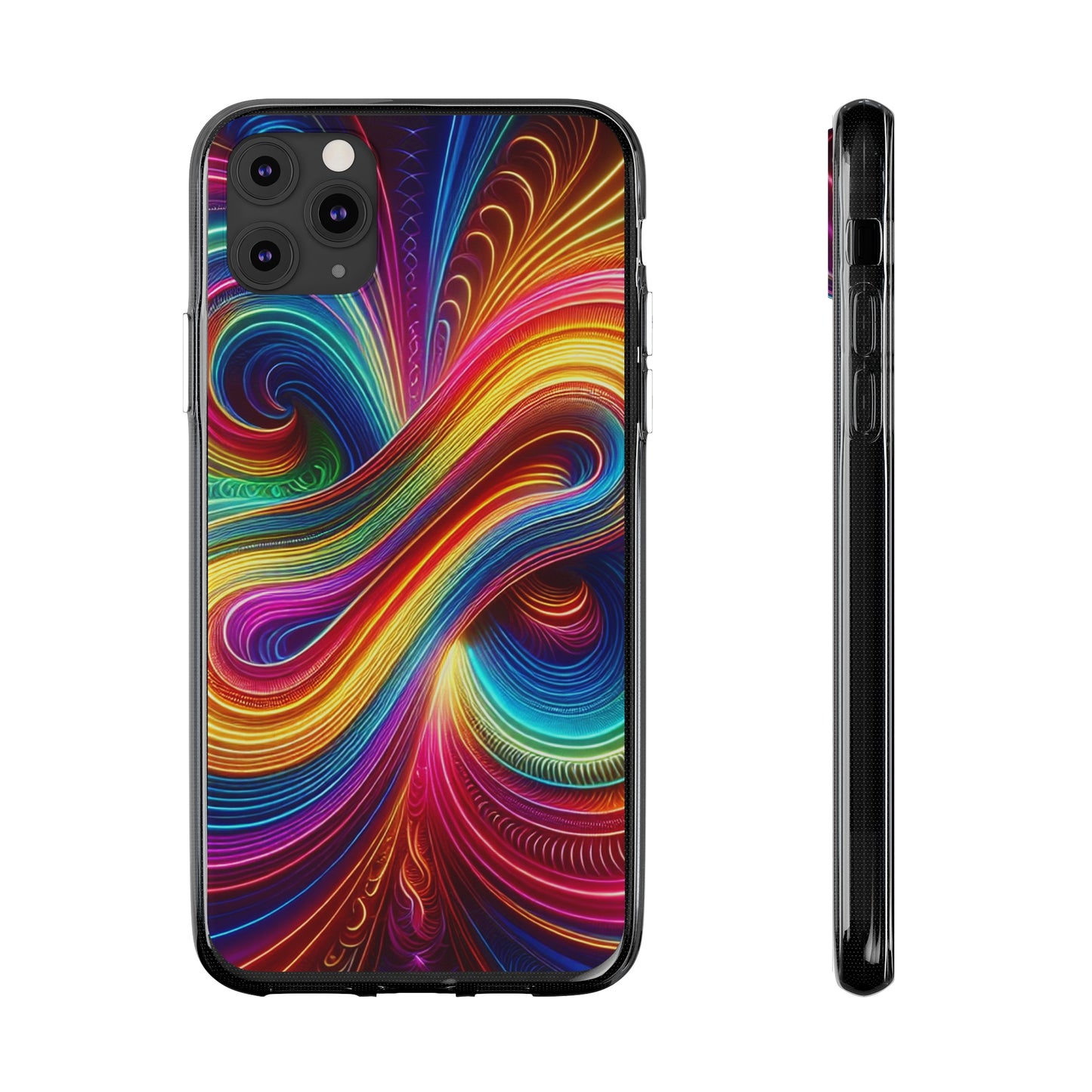Neon Infinity Vortex Infinity Patterns Art Polycarbonate Phone Case