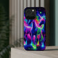 "Uni-Neon Fantasy" Neon Unicorns Premium Art Magsafe Magnet Tough IPhone 13 14 15 Pro Plus Max and Mini in Matte and Glossy Phone cases