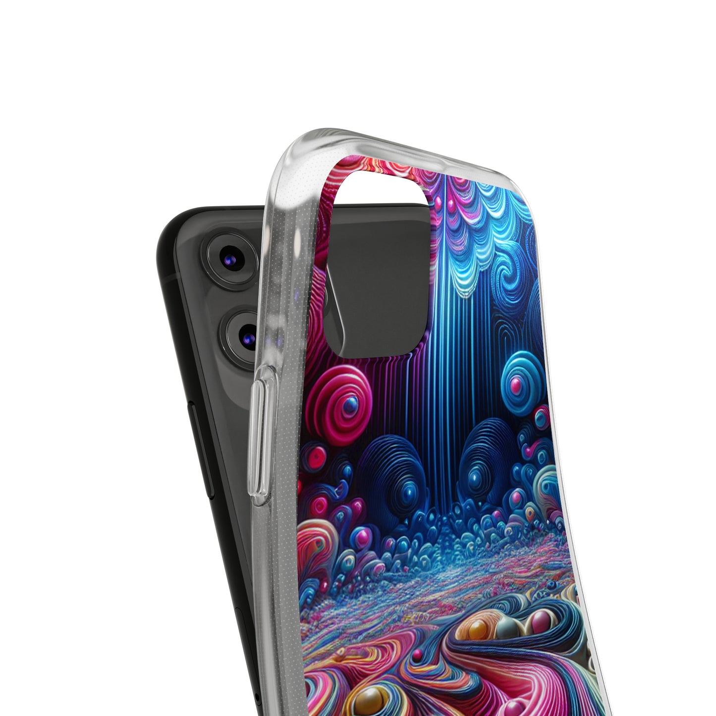 Mesmerizing Neon Infinity Infinity Patterns Art Polycarbonate Phone Case Samsung Galaxy s21 s22 Google Pixel 6 Iphone 11 12 13 14 Pro Max Mini Plus