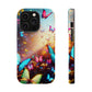 "Neon Butterfly Blooms" Neon Butterflies Premium Art Magsafe Magnet Tough IPhone 13 14 15 Pro Plus Max and Mini in Matte and Glossy Phone cases