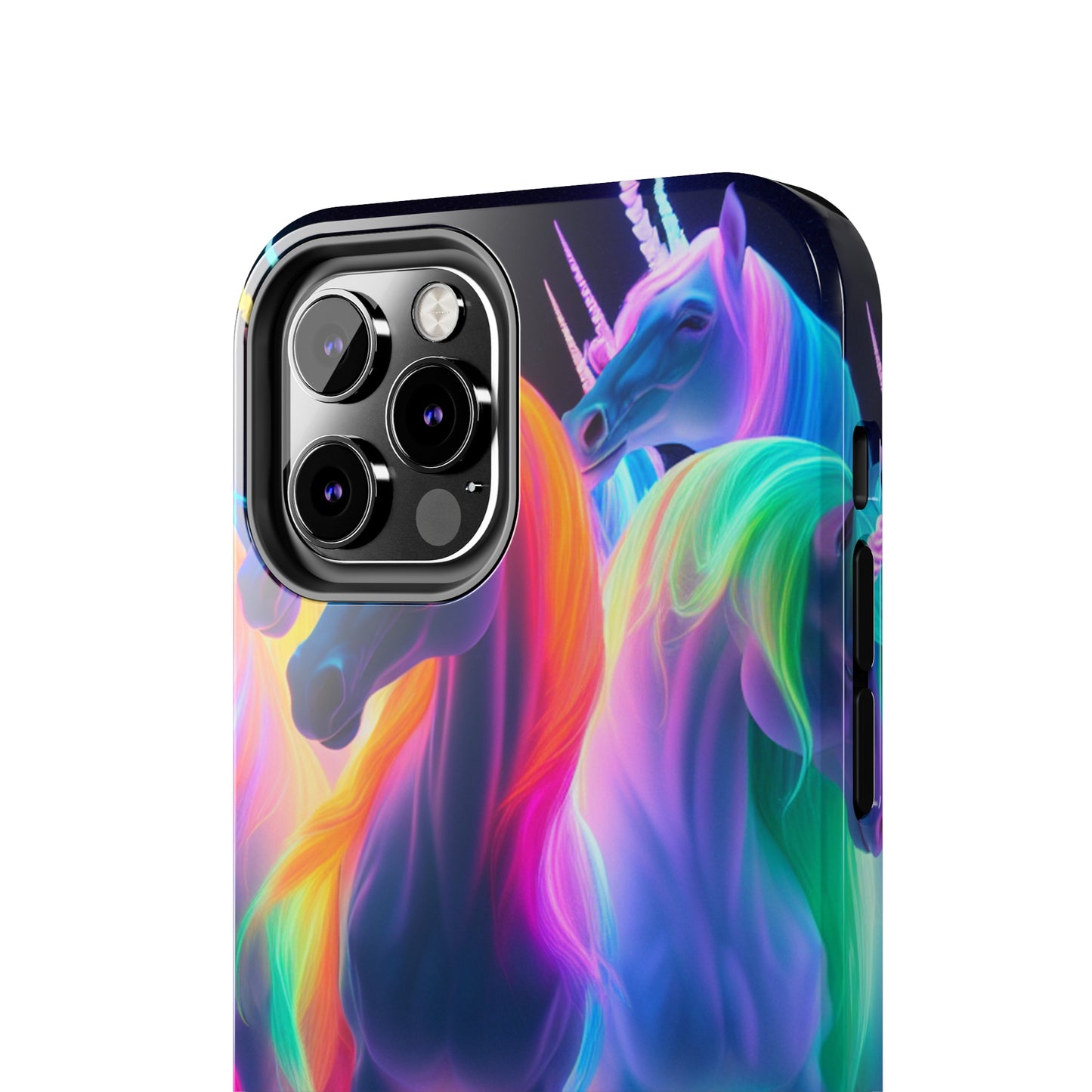 Vividly Rainbow Dreaming NEON Unicorns Tough Phone Case