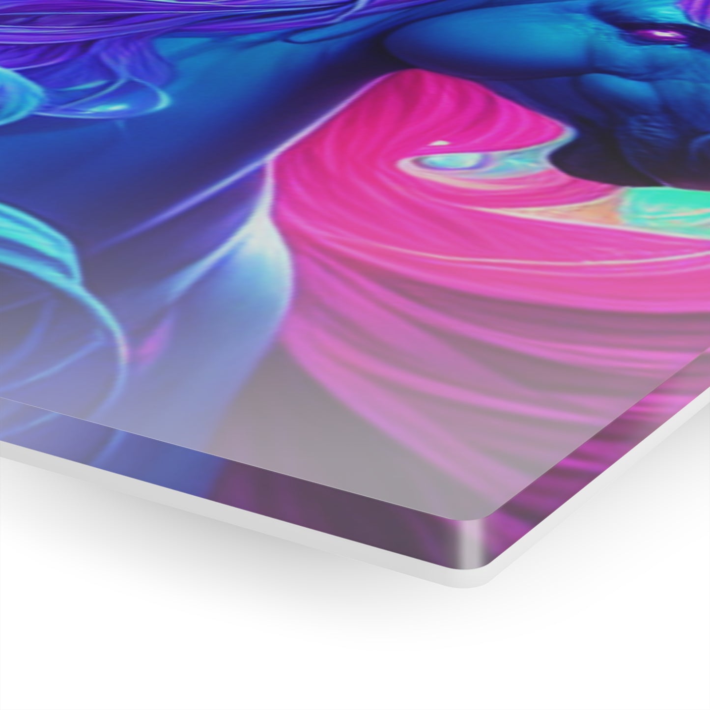 "Neon Paradise of Joyous Unicorns" NEON Unocrons Art 1/4" Glossy Acrylic Art