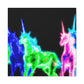 Enchanted Neon Dreamscape NEON Unicorns Art Canvas