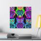 Neon Night Owls. NEON Owls Art Canvas