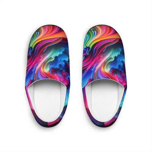 Theobald van Vessering - Trippy Infity Patterns Men's Indoor Slippers