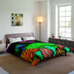 Neon Fantasia. Butterflies & Mushrooms Comforter Blanket