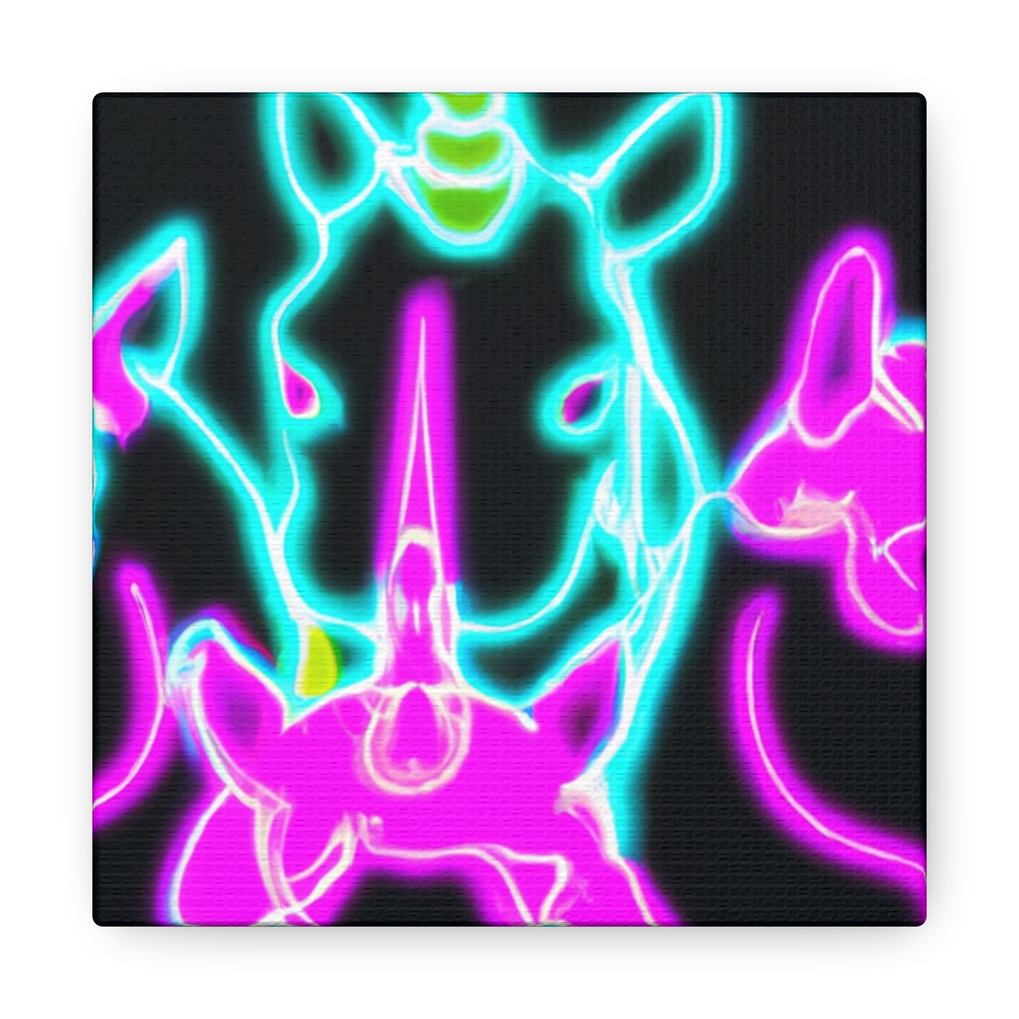 Neon Unicorns Galore! NEON Unicorns Art Canvas