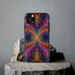 Vibrant Trippy Neon Infinity Swirls Infinity Patterns Art Polycarbonate Phone Case