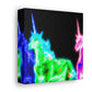 Enchanted Neon Dreamscape NEON Unicorns Art Canvas