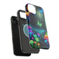 Neon Nocturne. Neon Butterflies and Mushrooms Premium Art Magsafe Magnet Tough IPhone 13 14 15 Pro Plus Max and Mini in Matte and Glossy Phone cases