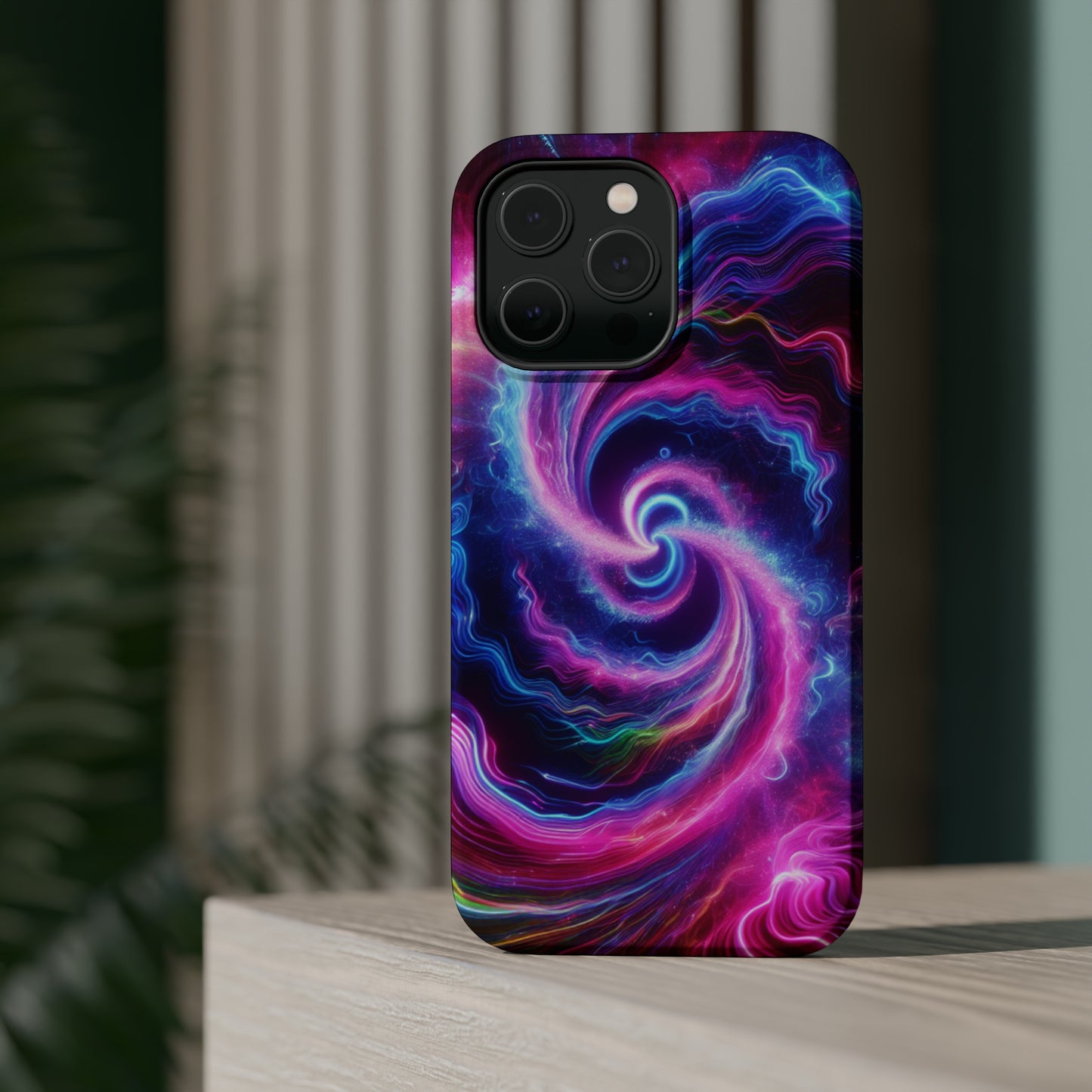 Infinite Neon Horizon Neon Trippy Infinity Patterns Premium Art Magsafe Magnet Tough IPhone 13 14 15 Pro Plus Max and Mini in Matte and Glossy Phone cases