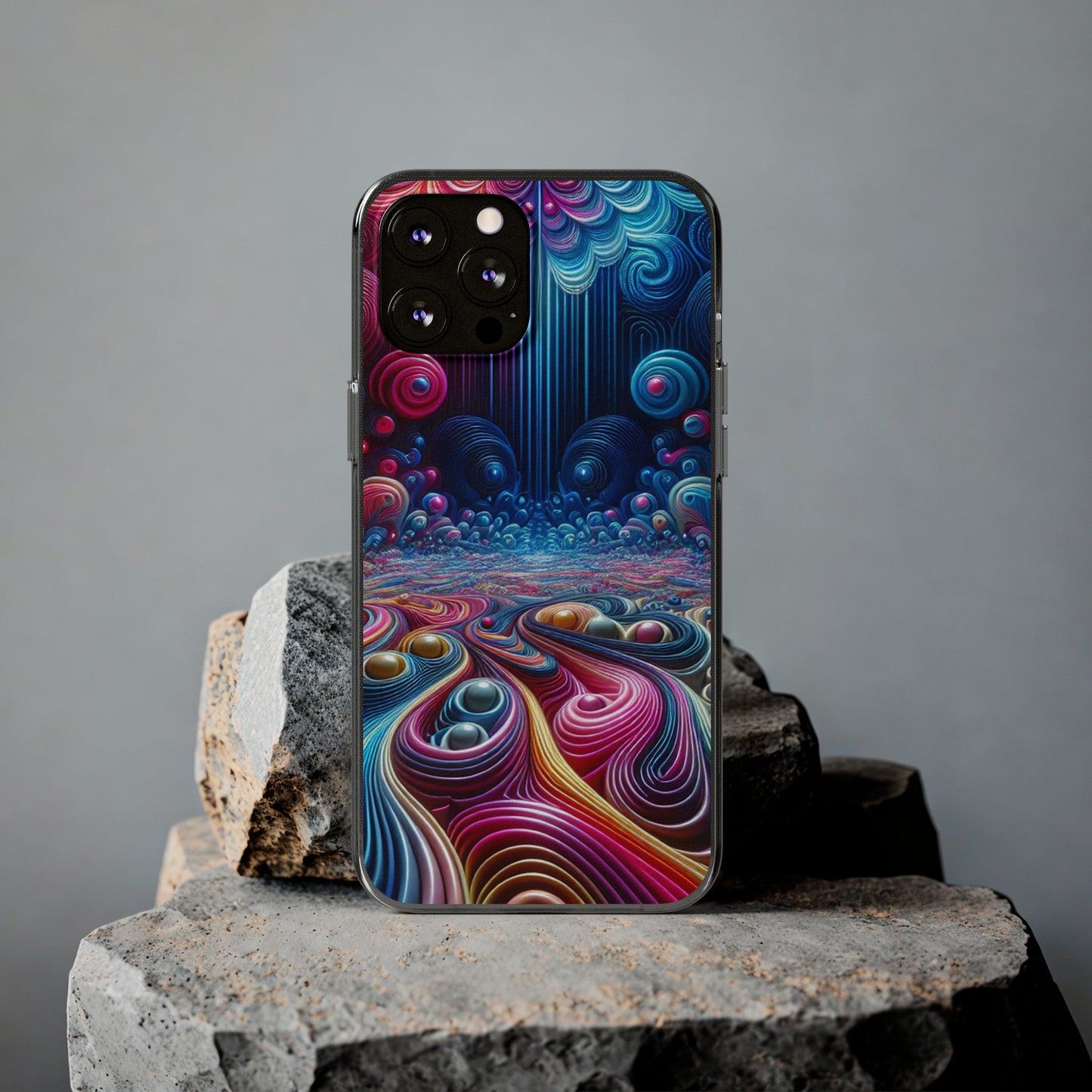 Mesmerizing Neon Infinity Infinity Patterns Art Polycarbonate Phone Case Samsung Galaxy s21 s22 Google Pixel 6 Iphone 11 12 13 14 Pro Max Mini Plus