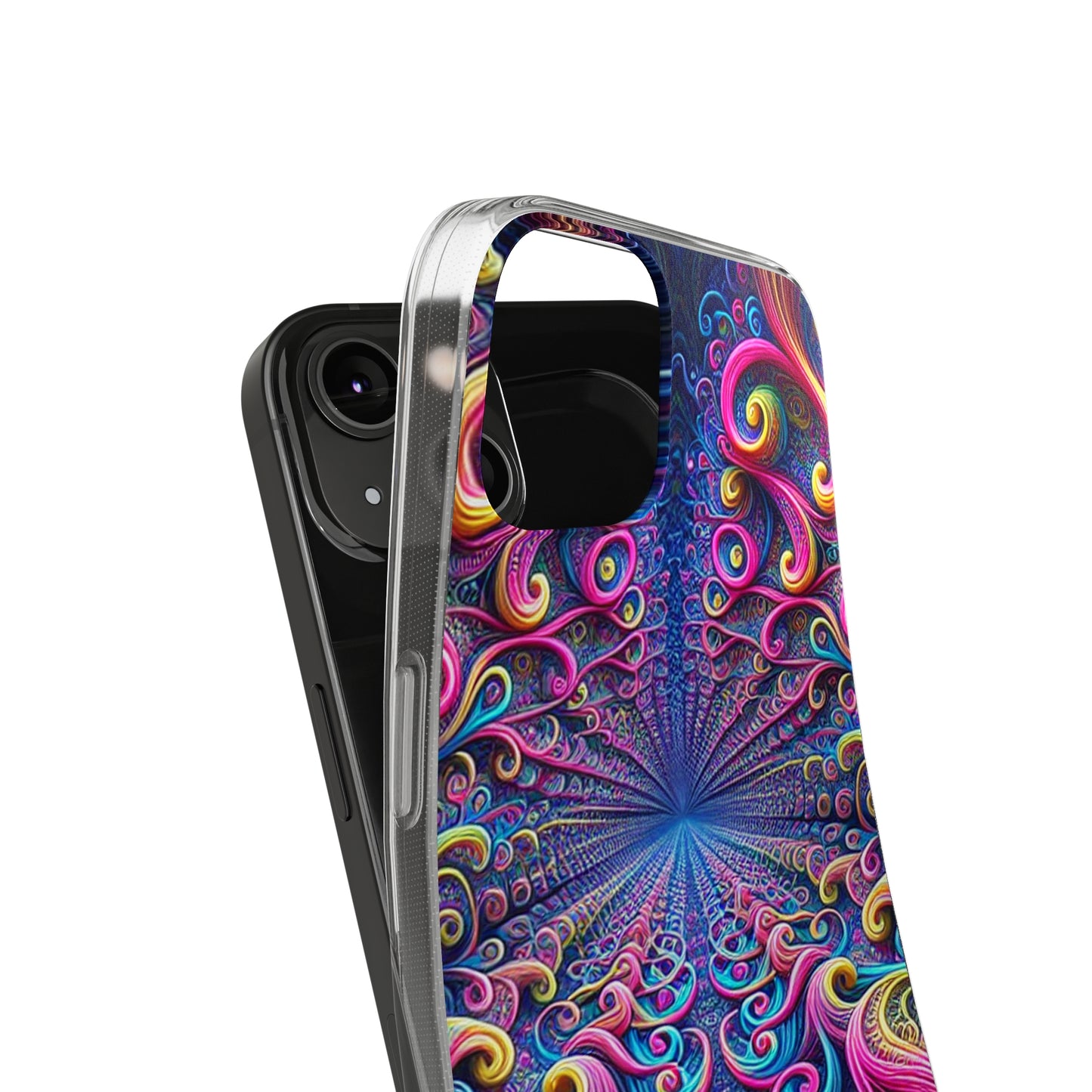Neon Infinity Dreamscape. Infinity Patterns Art Polycarbonate Phone Case