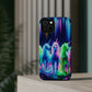 Neon Unicorn Pods. Neon Unicorns Premium Art Magsafe Magnet Tough IPhone 13 14 15 Pro Plus Max and Mini in Matte and Glossy Phone cases