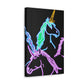 "Galactic Shebang of Neon Unicorns" NEON Unicorns Art Canvas
