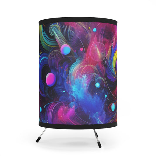 Cesare da Vinci - Trippy Infity Patterns Art Tripod Lamp