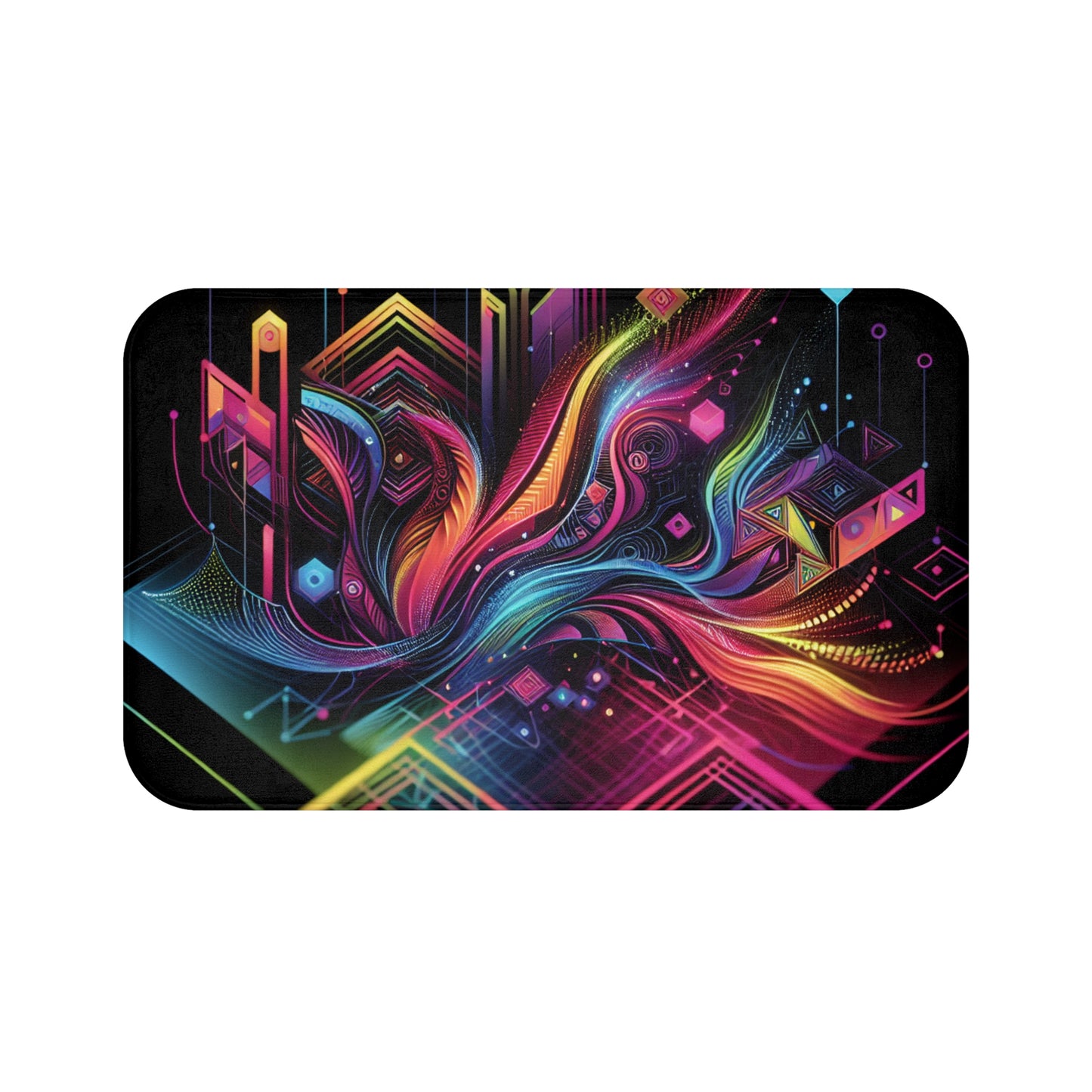 Felipe da Vinci - Trippy Infity Patterns Art Bath Mat