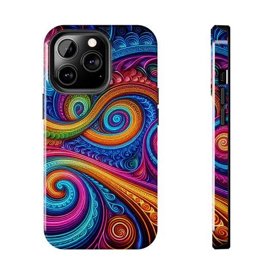 Neon Infinity Illusionz. Trippy Infinity Patterns Tough Phone Case