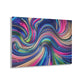 "Infinite Parallax of Neon Hues" Trippy infinity Pattern 1/4" Glossy Acrylic Art