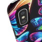 "Dance of the Neon Butterflies" NEON Butterflies Tough Phone Case Iphone 6 7 8 9 10 11 12 13 14 SE X XR XS Pro Max Mini Plus