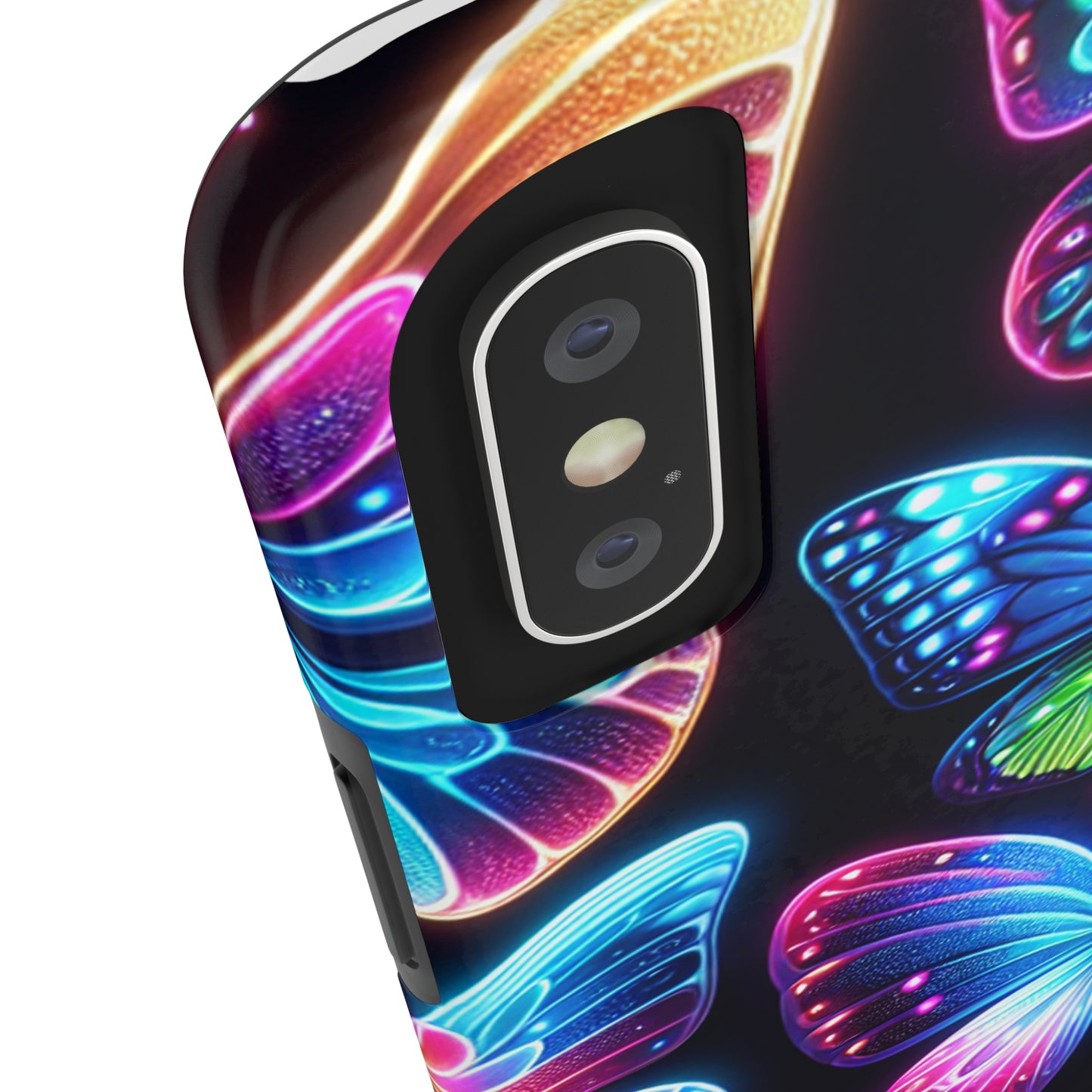 "Dance of the Neon Butterflies" NEON Butterflies Tough Phone Case Iphone 6 7 8 9 10 11 12 13 14 SE X XR XS Pro Max Mini Plus