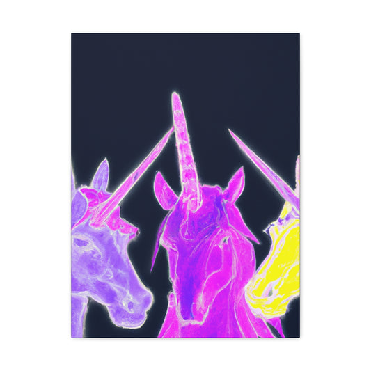 Neon Unicorn Dreamscape NEON Unicorns Art Canvas