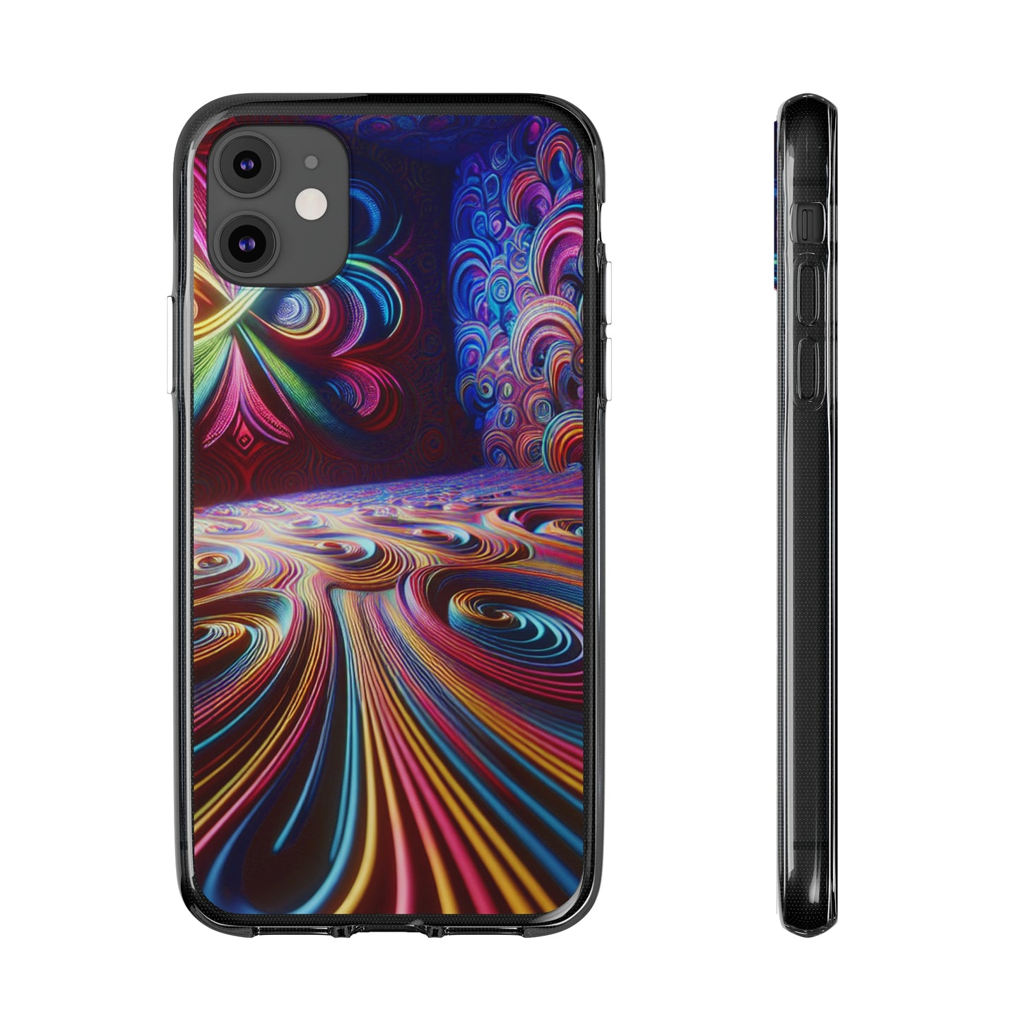 Vibin' Neon Infinity. Infinity Patterns Art Polycarbonate Phone Case