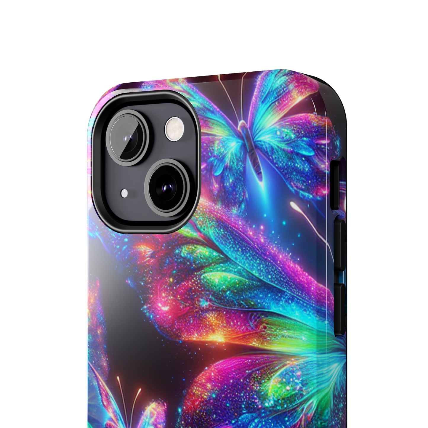 "Butterfly Prism Eruption" NEON Butterflies Tough Phone Case